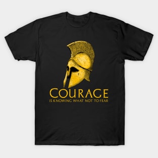 Courage Is Knowing What Not To Fear - Motivational Spartan T-Shirt